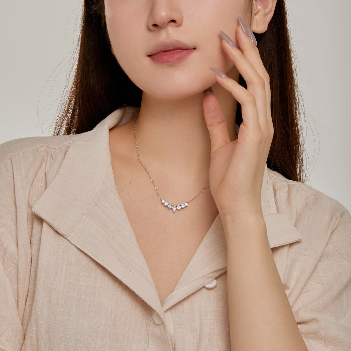 [Love Aura]Dainty Colorful Heart Necklace