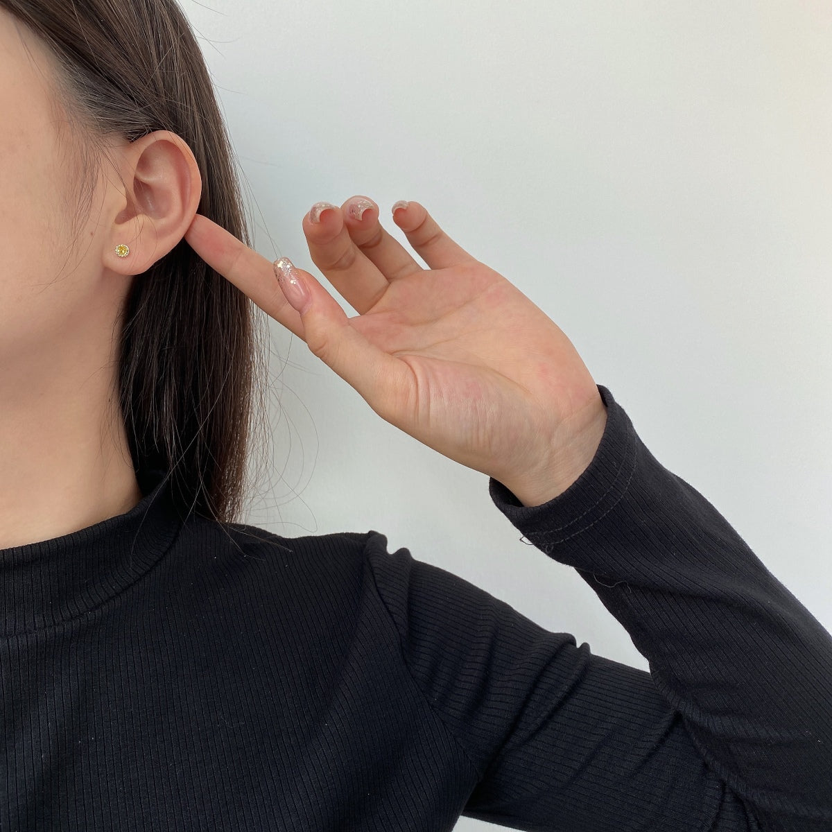 [Love Aura]Sparkling Colorful Round Shape Earrings