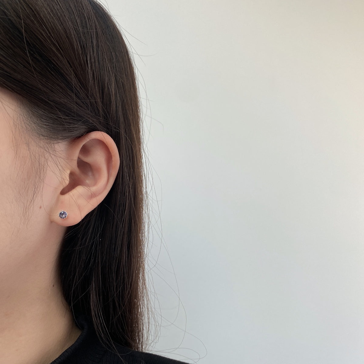 [Love Aura]Sparkling Colorful Round Shape Earrings