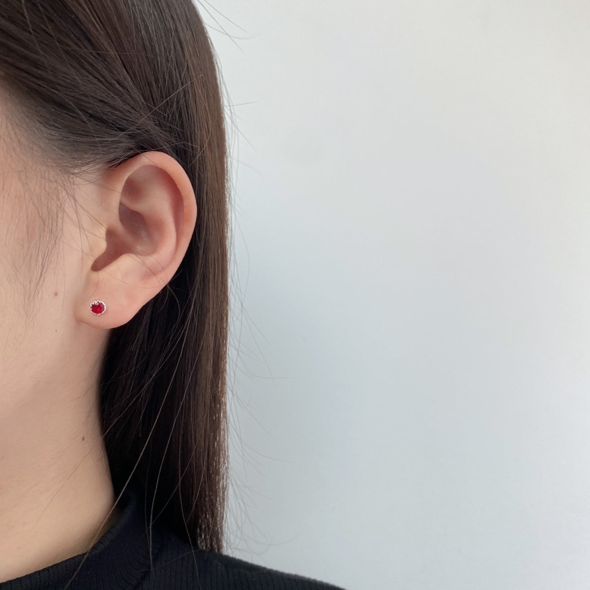 [Love Aura]Sparkling Colorful Round Shape Earrings