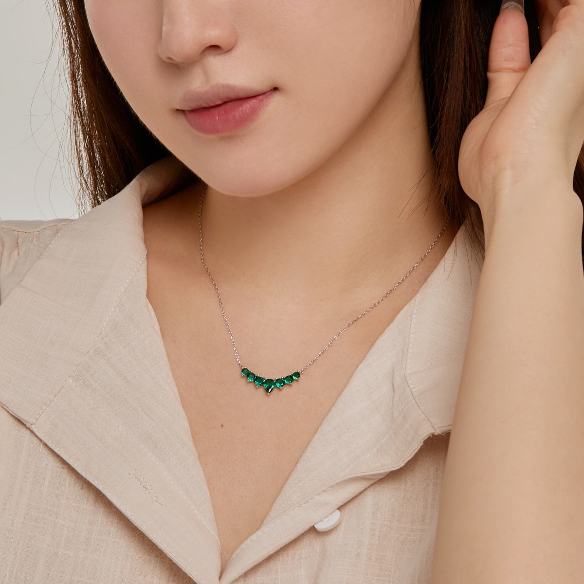 [Love Aura]Dainty Colorful Heart Necklace
