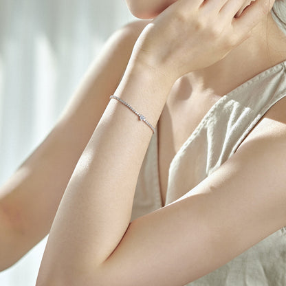 [Love Aura]0.5 Carat Elegant Romantic Heart Shape Lover Bracelet