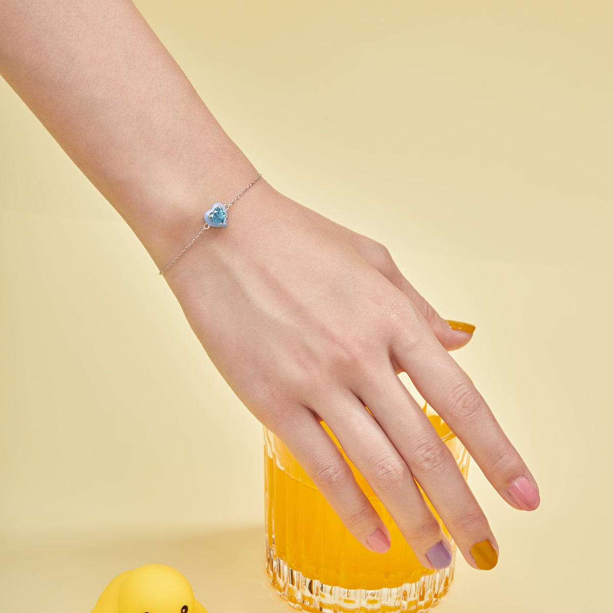 [Love Aura]Sparkling Romantic Heart Shape Lover Bracelet