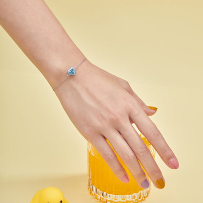 [Love Aura]Sparkling Romantic Heart Shape Lover Bracelet