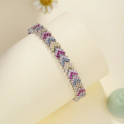 [Love Aura]Ornate Sparkling Round Cut Party Bracelet
