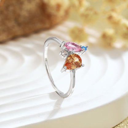 [Love Aura]Radiant Colorful Multi Cut Daily Ring