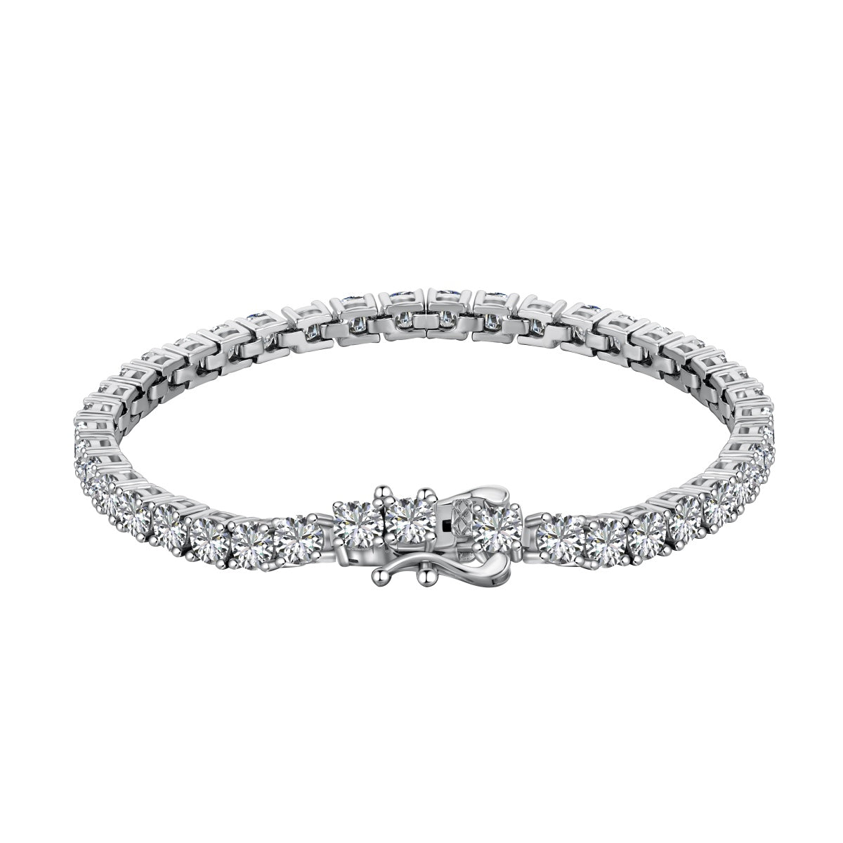 [Love Aura]Luxurious Ornate Round Cut Tennis Bracelet