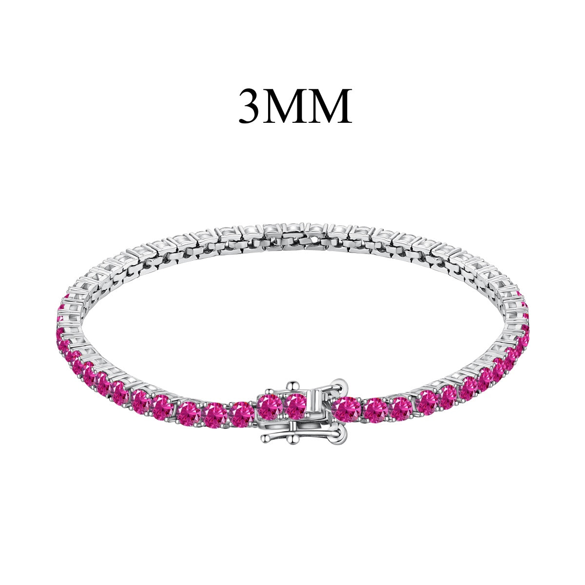 [Love Aura]Radiant Colorful Round Cut Party Bracelet