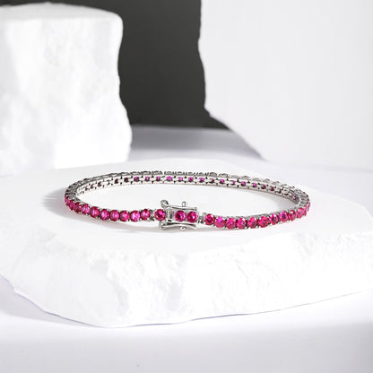 [Love Aura]Radiant Colorful Round Cut Party Bracelet
