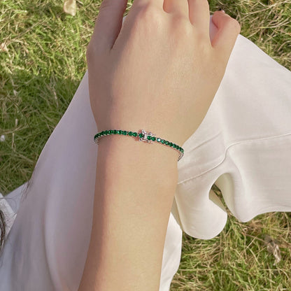 [Love Aura]Radiant Colorful Round Cut Party Bracelet