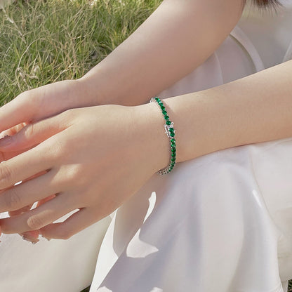 [Love Aura]Radiant Colorful Round Cut Party Bracelet