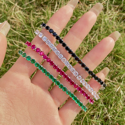 [Love Aura]Radiant Colorful Round Cut Party Bracelet