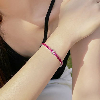 [Love Aura]Radiant Colorful Round Cut Party Bracelet