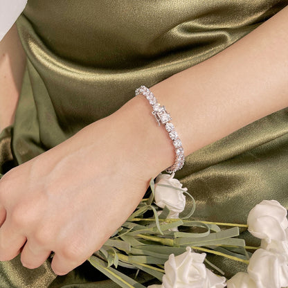 [Love Aura]Ornate Sparkling Round Cut Wedding Bracelet