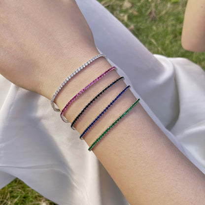 [Love Aura]Radiant Colorful Round Cut Party Bracelet