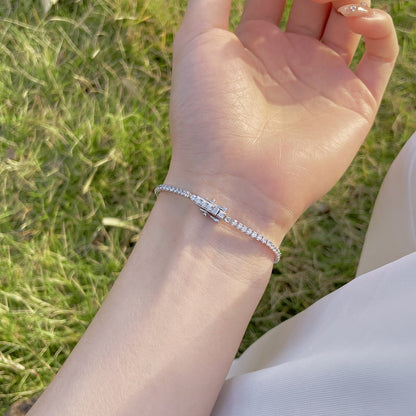 [Love Aura]Radiant Colorful Round Cut Party Bracelet