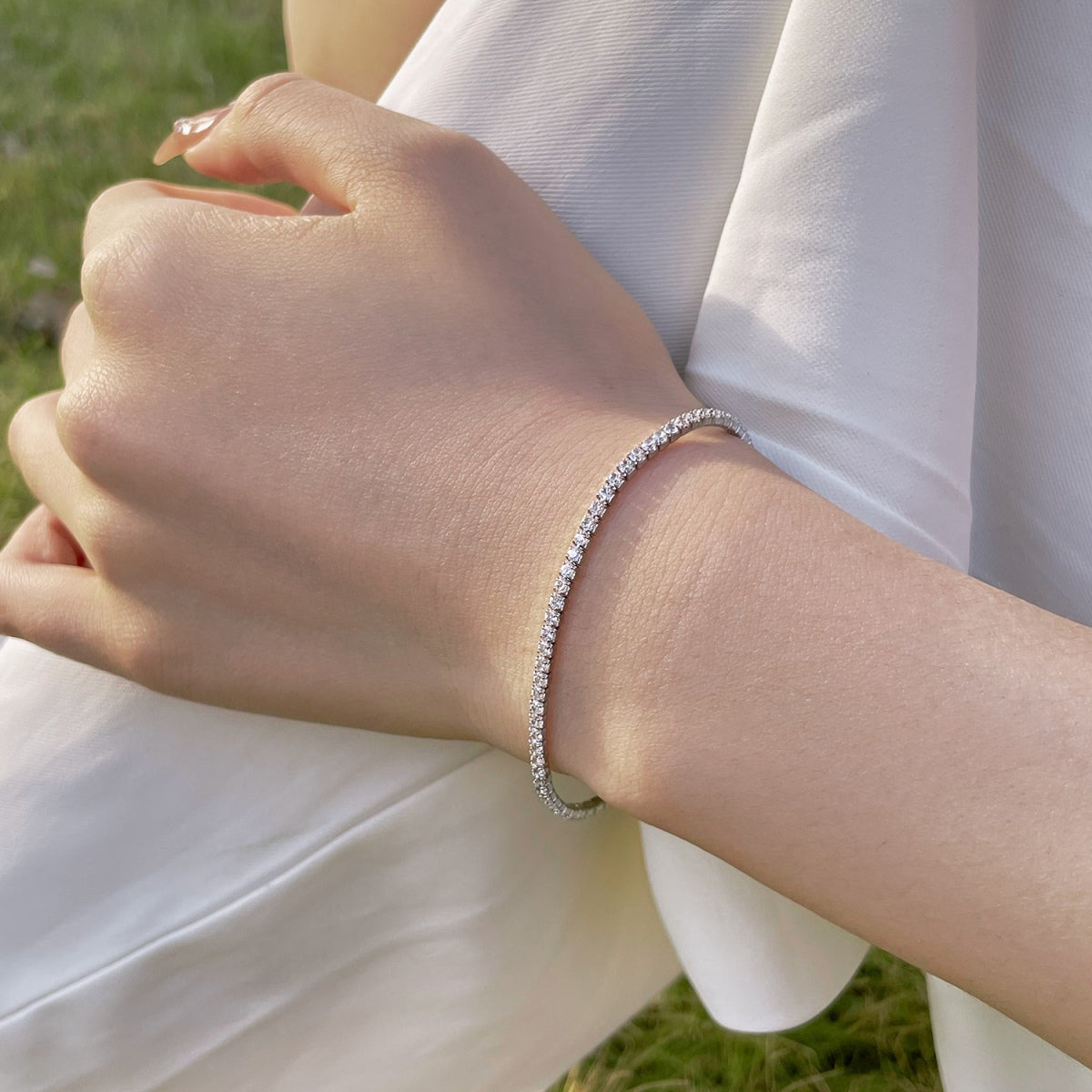 [Love Aura]Radiant Colorful Round Cut Party Bracelet