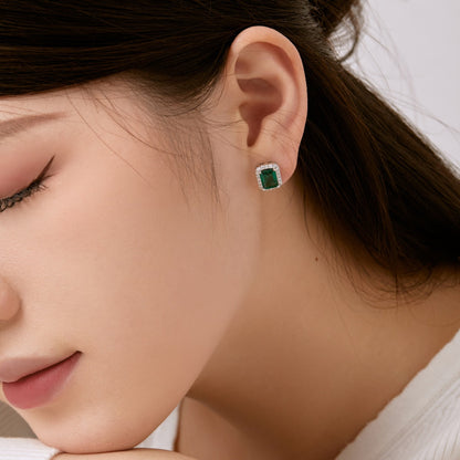 [Love Aura]Luxurious Dainty Emerald Cut Banquet Earrings