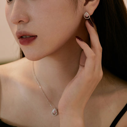 [Love Aura]Sparkling Delicate Water Drop Shape Daily Earrings