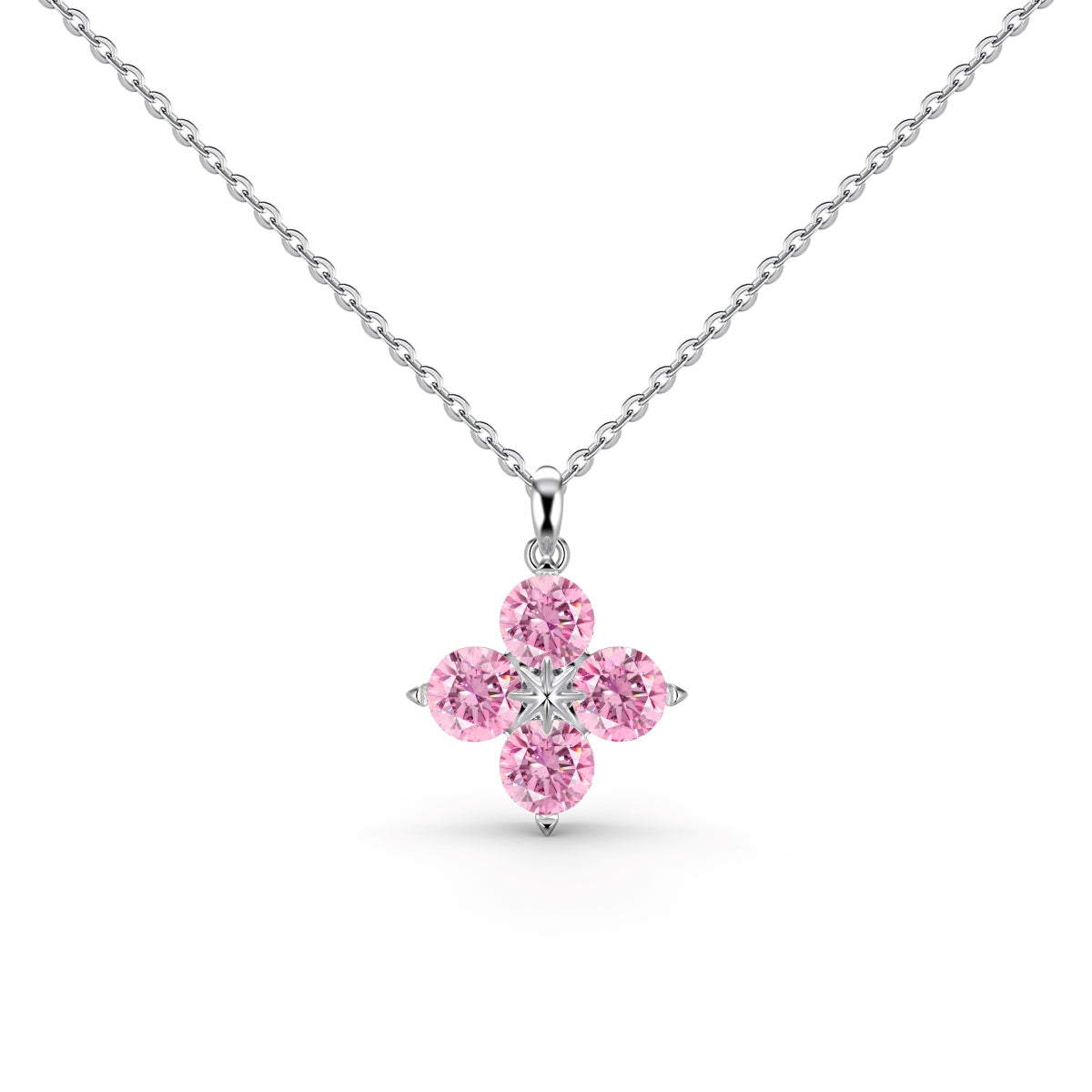 [Love Aura]Four-Leaf Clover And Eight-Pointed Star Necklace