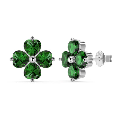 [Love Aura]Four-Leaf Clover Ball Earrings