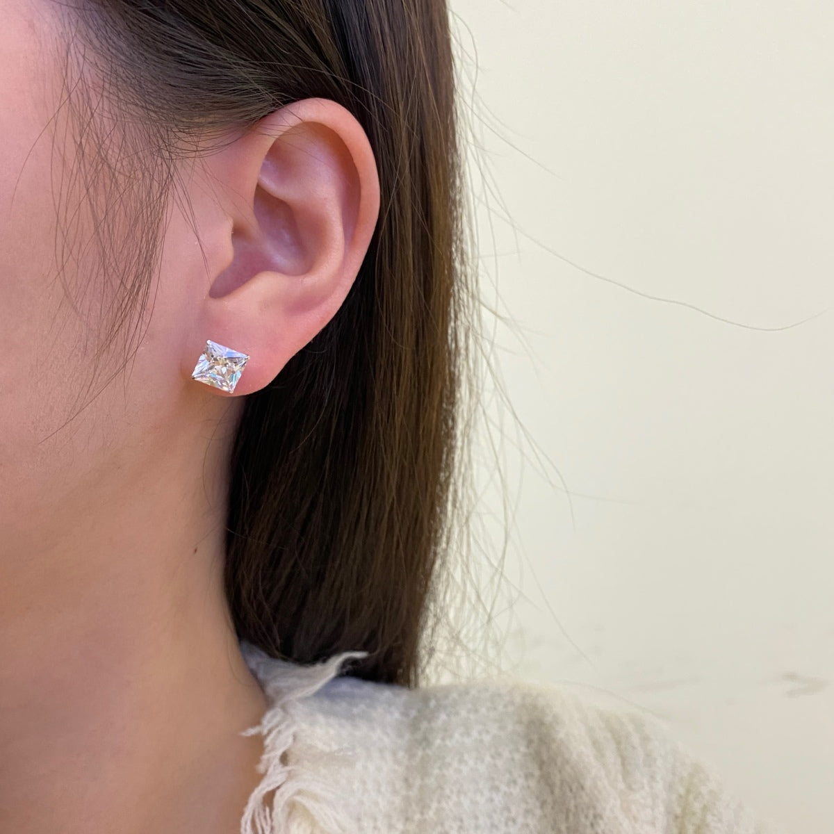 [Love Aura]Ornate Square Shape Earrings