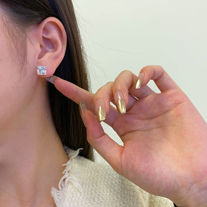 [Love Aura]Ornate Square Shape Earrings