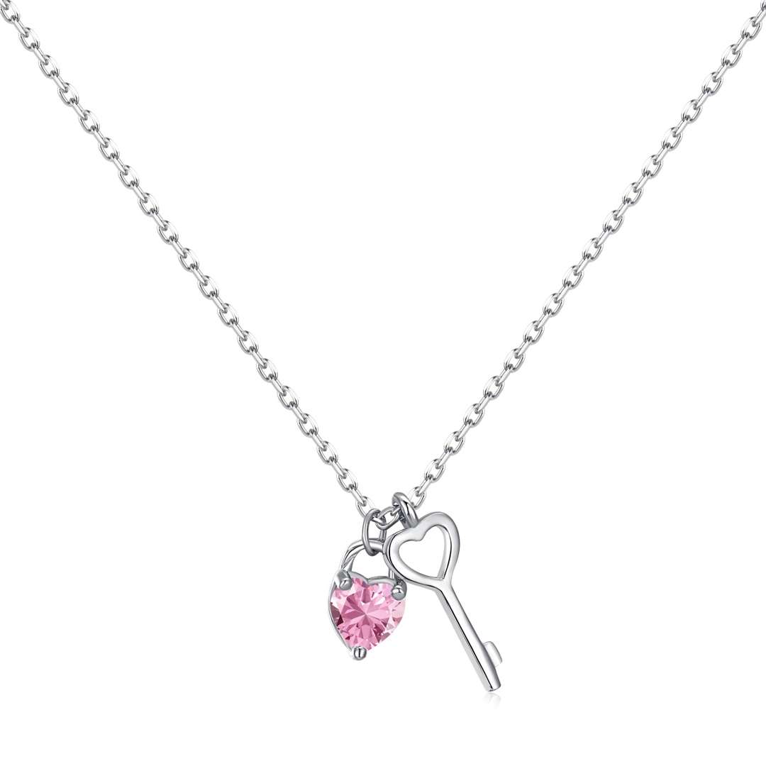 [Love Aura]Unique Heart Shape Key Pendent Necklace