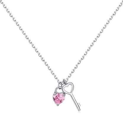 [Love Aura]Unique Heart Shape Key Pendent Necklace