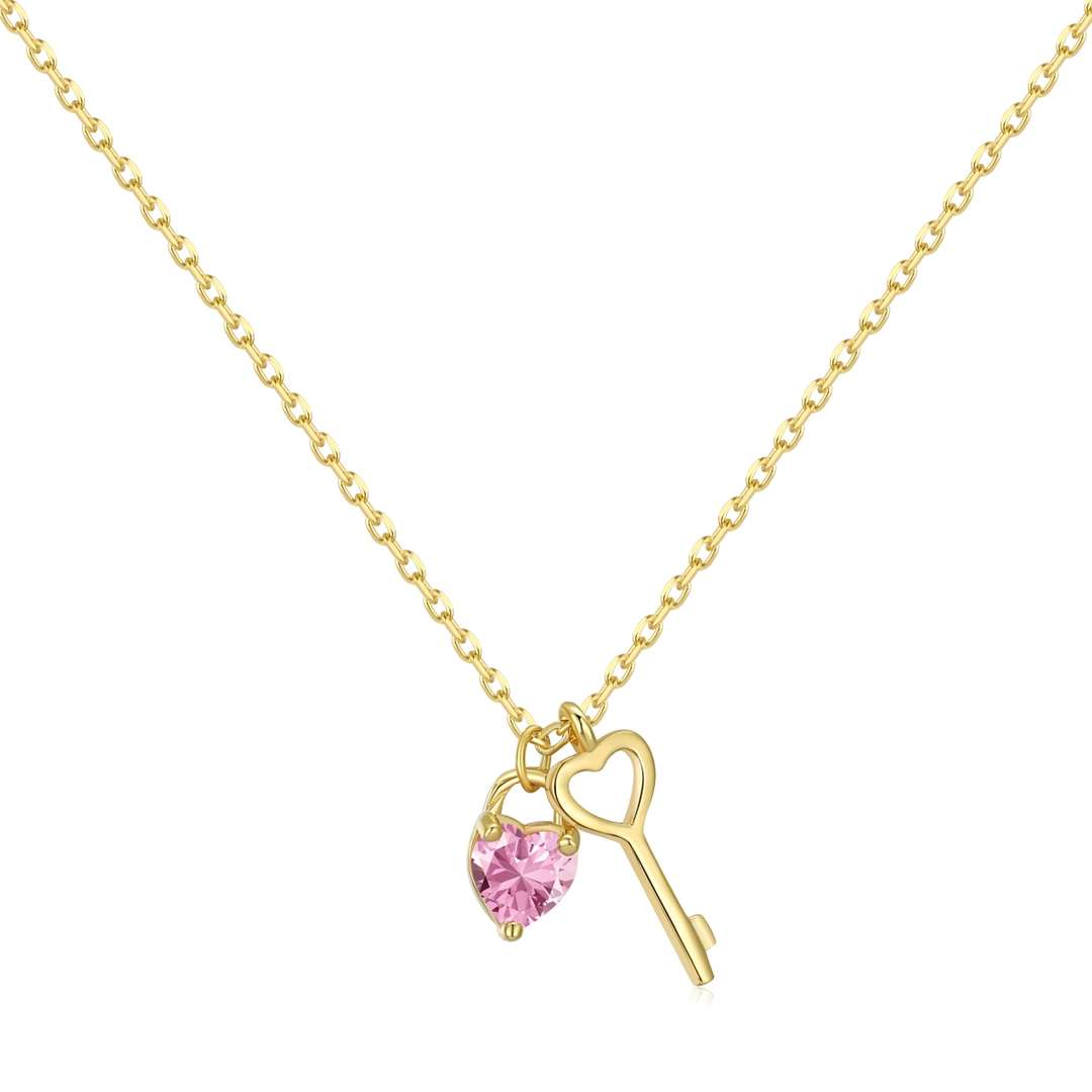 [Love Aura]Unique Heart Shape Key Pendent Necklace