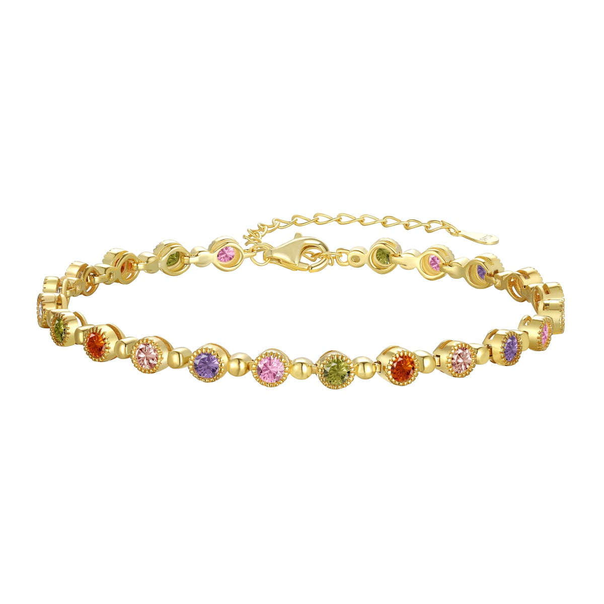 [Love Aura]Sparkling Exquisite Round Cut Party Bracelet
