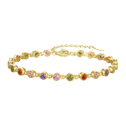 [Love Aura]Sparkling Exquisite Round Cut Party Bracelet