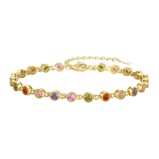 [Love Aura]Sparkling Exquisite Round Cut Party Bracelet