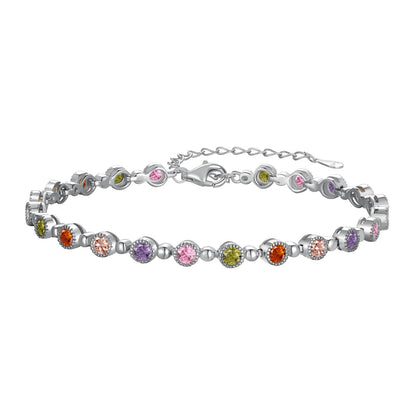 [Love Aura]Sparkling Exquisite Round Cut Party Bracelet