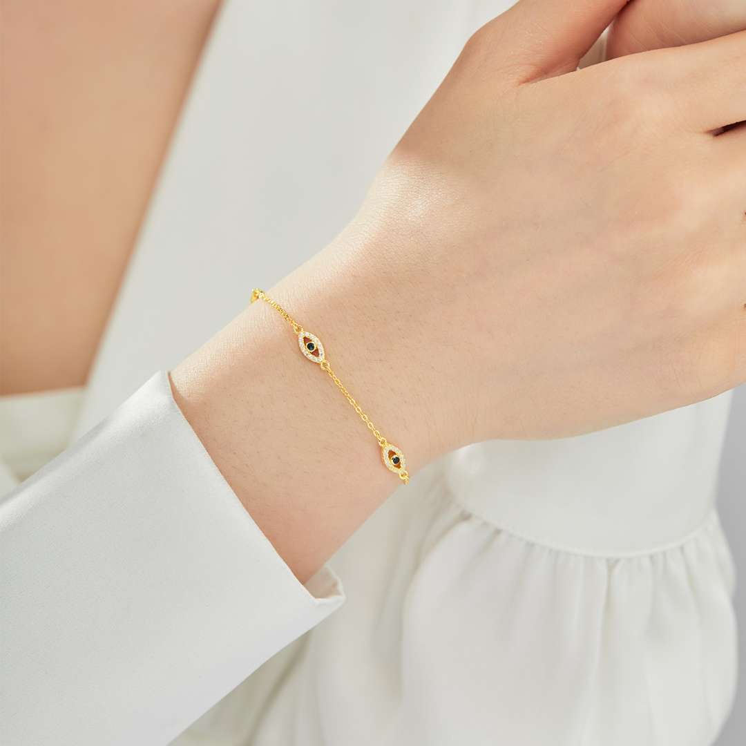 [Love Aura]Evil Eye Shape Pendent Necklace