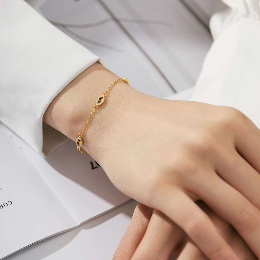 [Love Aura]Evil Eye Shape Pendent Necklace