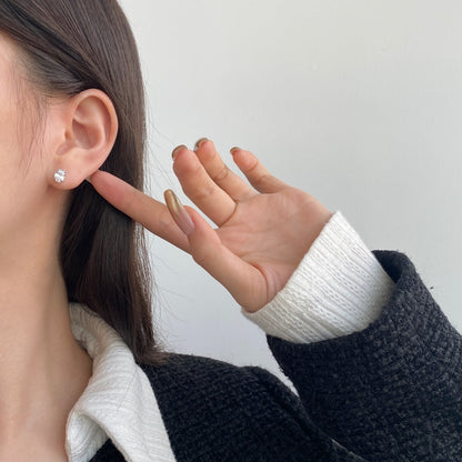 [Love Aura]Oval Classic Dignified Elegant Earrings