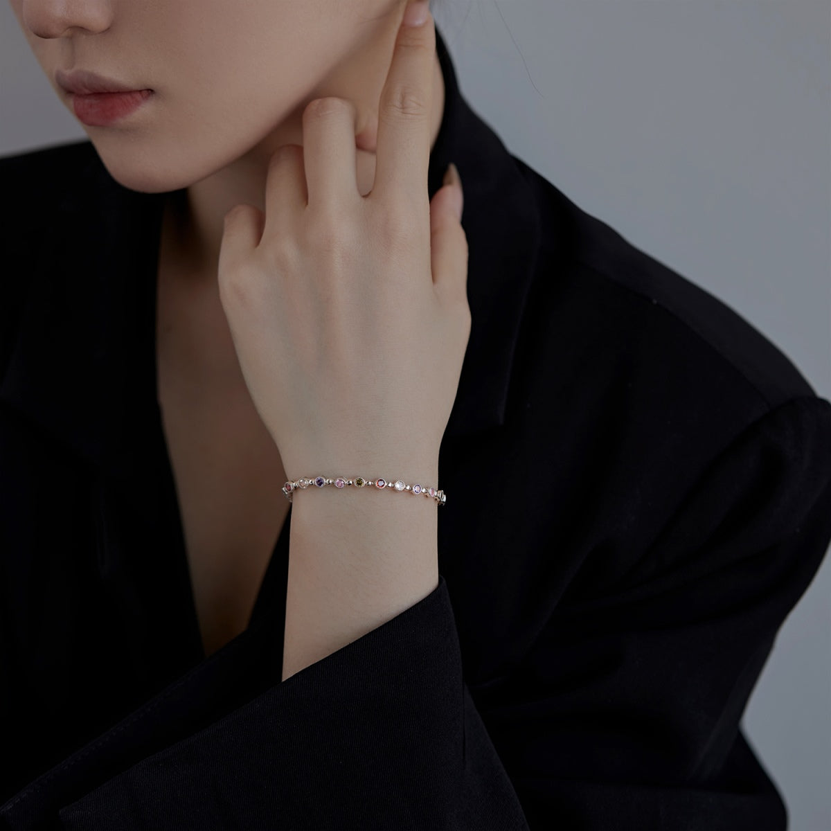 [Love Aura]Sparkling Exquisite Round Cut Party Bracelet