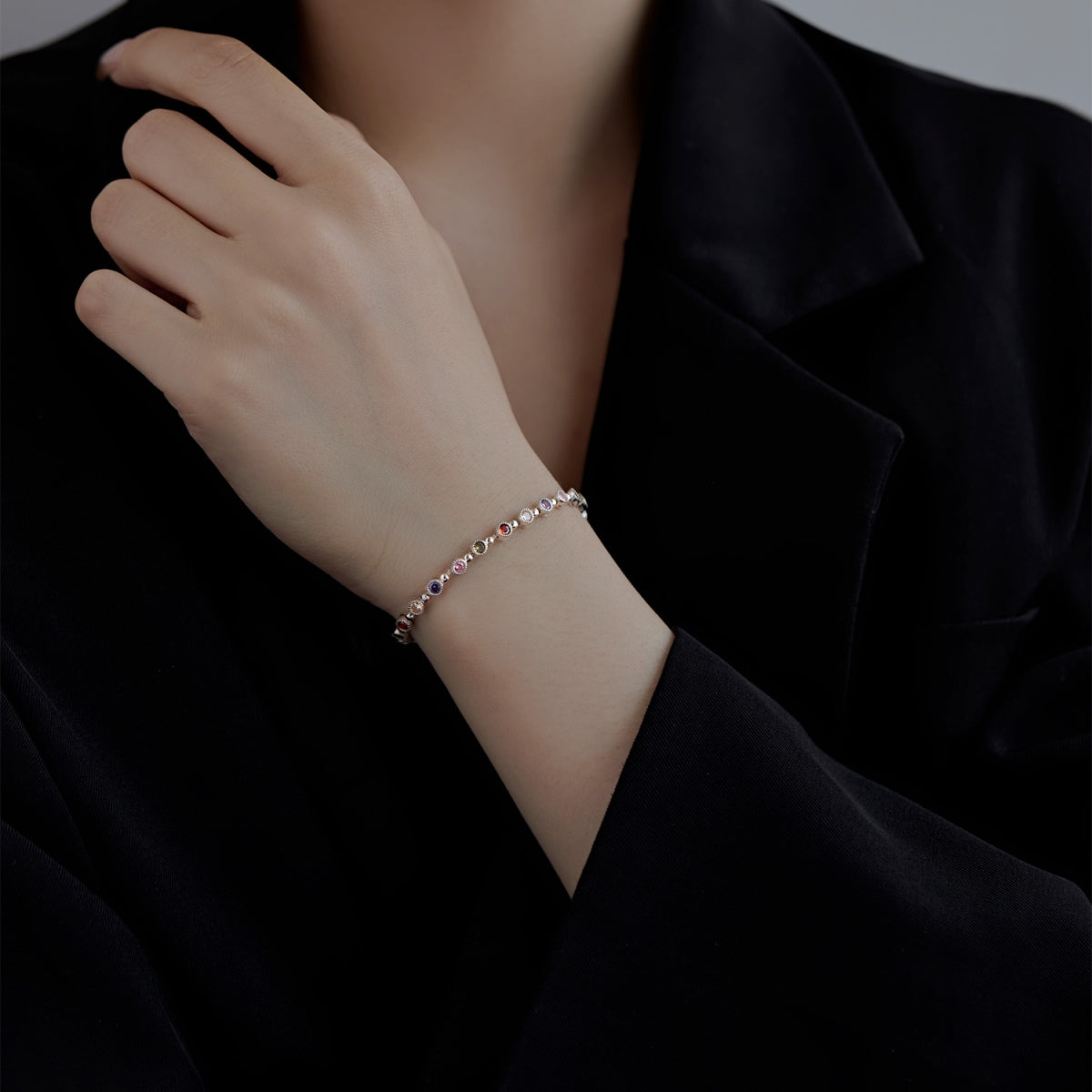 [Love Aura]Sparkling Exquisite Round Cut Party Bracelet