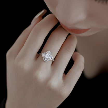 [Love Aura]Luxurious Eternity Flower Shape Banquet Ring