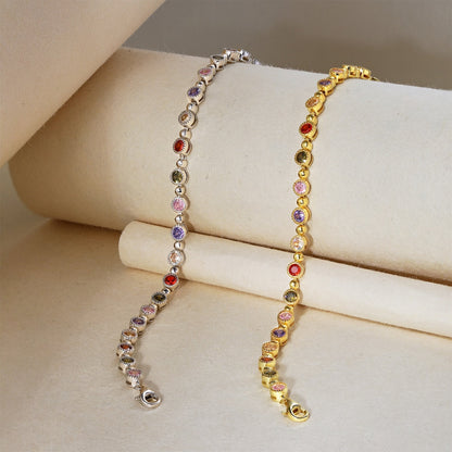 [Love Aura]Sparkling Exquisite Round Cut Party Bracelet