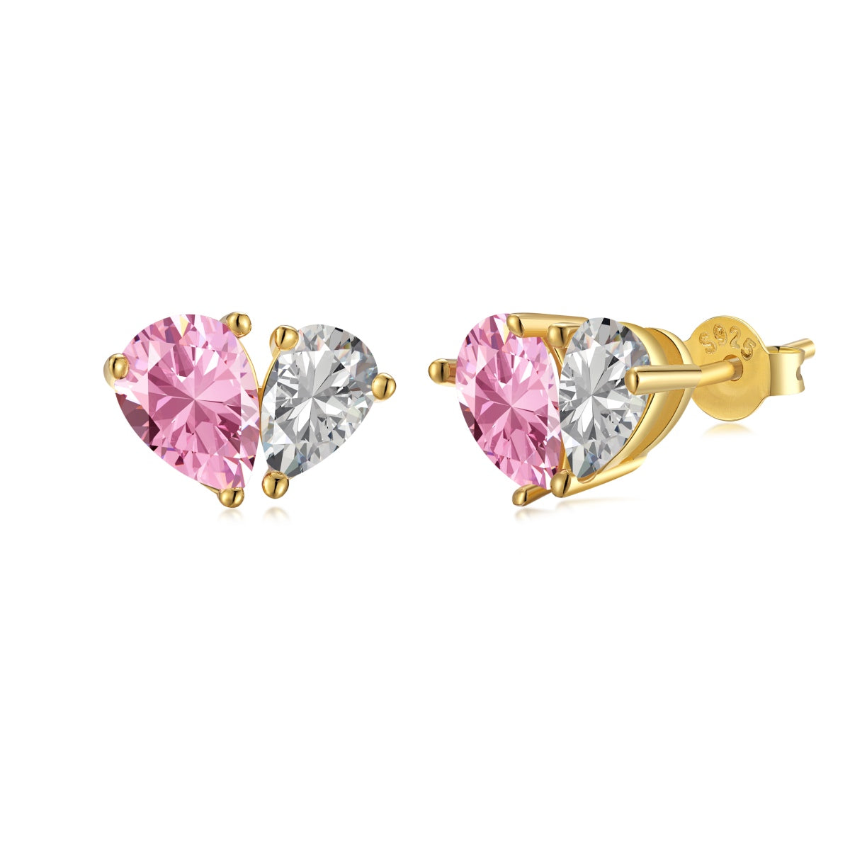 [Love Aura]Dazzling Elegant Heart Cut Lover Earrings