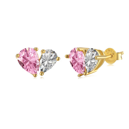 [Love Aura]Dazzling Elegant Heart Cut Lover Earrings