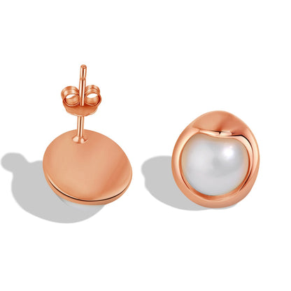 [Love Aura]Dainty Bread Pearl Earrings