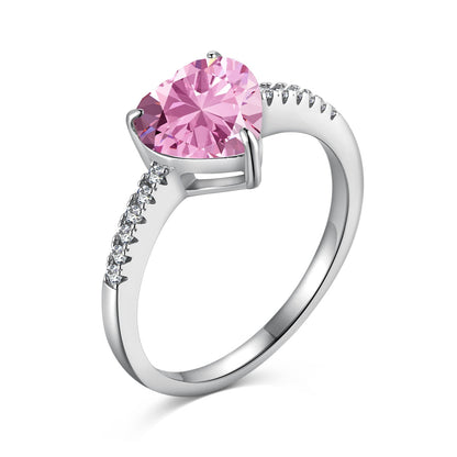 [Love Aura]2.0 Carat Dazzling Lustrous Heart Cut Lover Ring