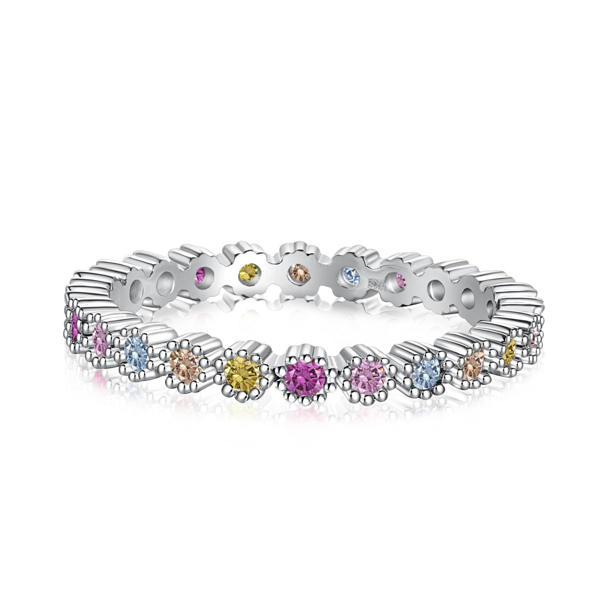 [Love Aura]Exquisite Colorful Round Cut Party Ring