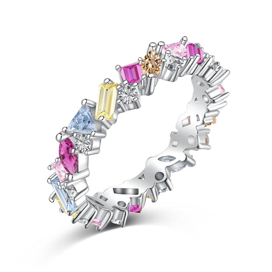[Love Aura]Dazzling Polychromatic Multi cut Daily Ring