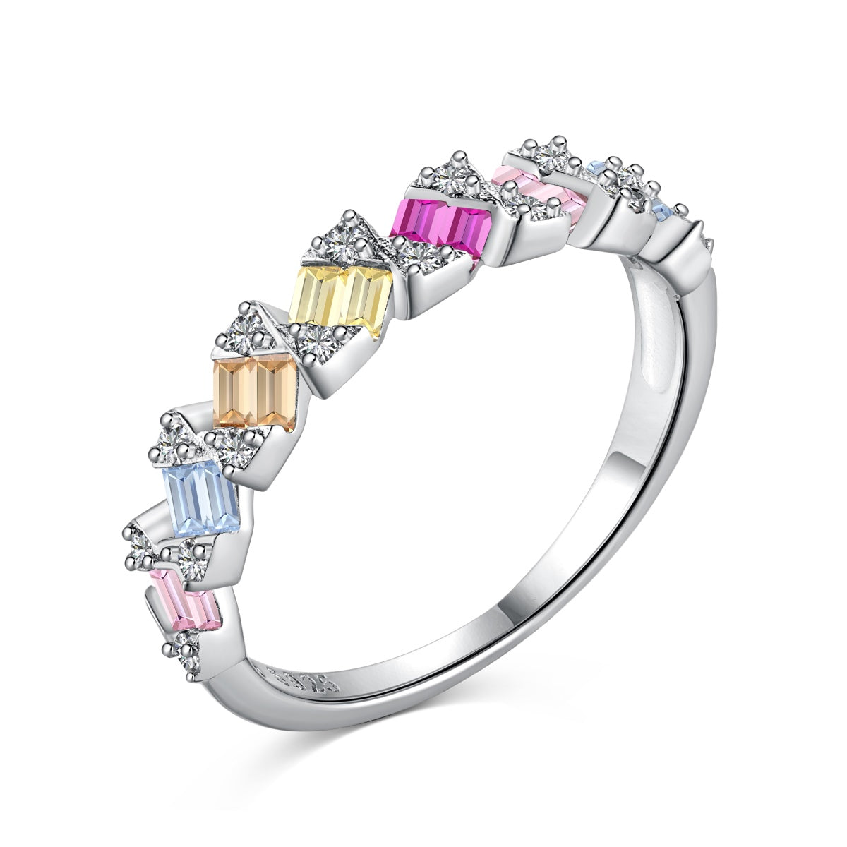 [Love Aura]Delicate Vibrant Emerald Cut Daily Ring