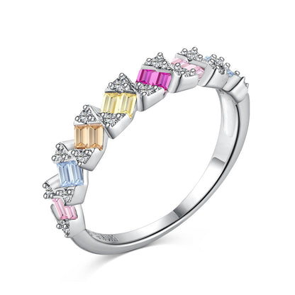 [Love Aura]Delicate Vibrant Emerald Cut Daily Ring