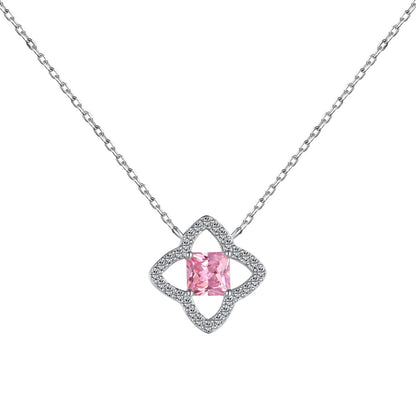 [Love Aura]Exquisite Flower Shape Princess Cut Necklace